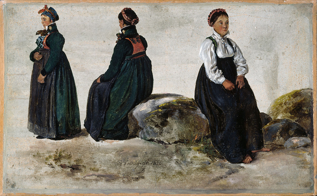 Johan_Christian_Dahl_-_Studies_of_Female_Costumes_from_Luster_in_Sogn_-_Google_Art_Project