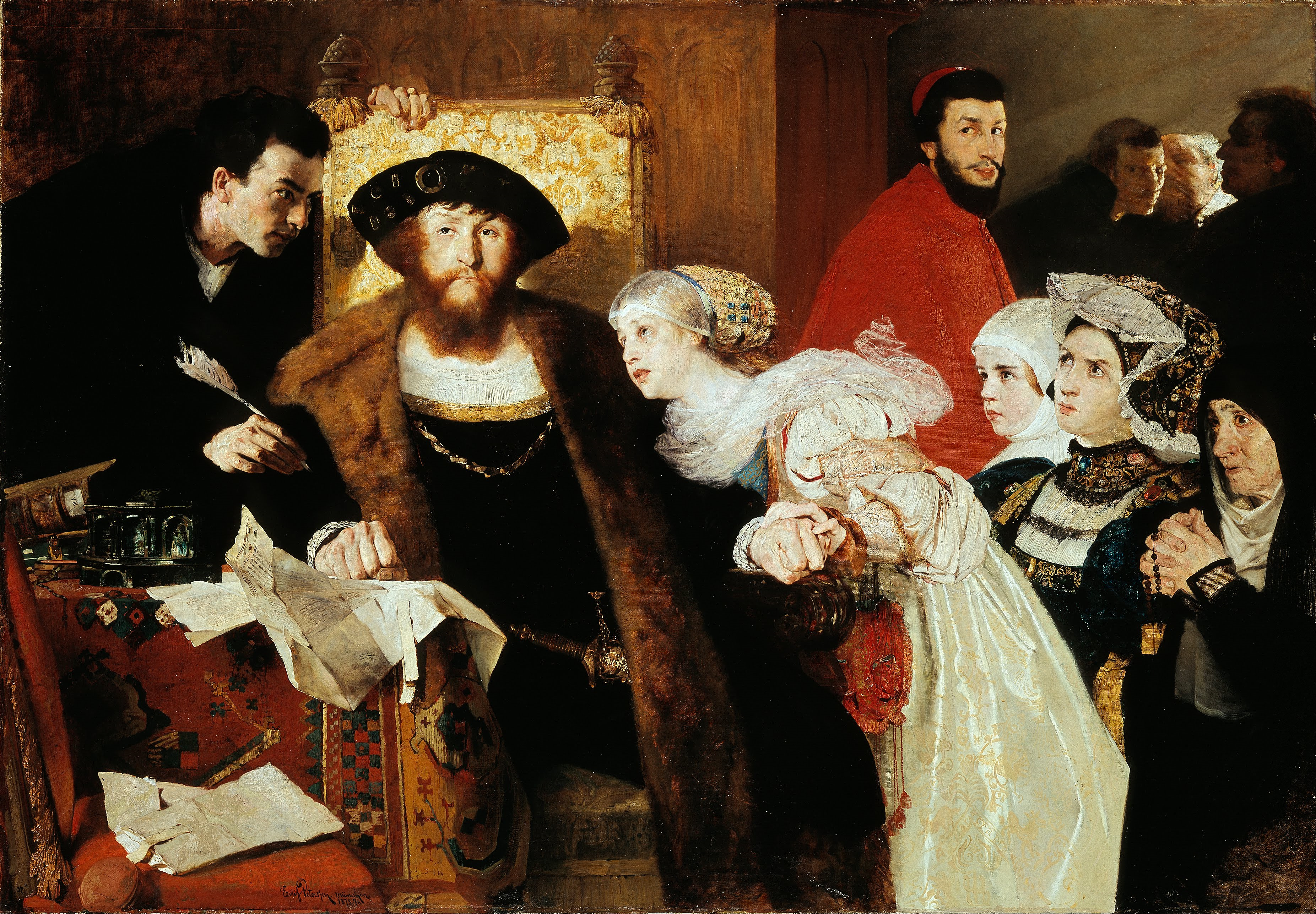 Eilif_Peterssen_-_Christian_II_signing_the_Death_Warrant_of_Torben_Oxe_-_Google_Art_Project
